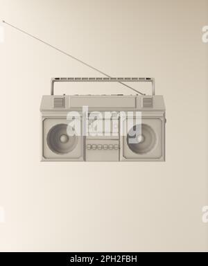 Dieses Audio-Grafikdesign ist das ideale Geschenk für alle, die die Musik der 80er-90er Jahre lieben und ein großer Fan dieser Ära sind. Trage es als 80s-Party-Kostüm. S Stockfoto