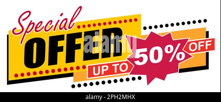 Sonderangebot: Bis zu 50 % Rabatt auf Werbebanner für Ihr Design. Stock Vektor