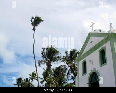 Detail der Kapelle von St. Benedict am Carneiros Beach in Recife, Pernambuco - Kirche am Strand Stockfoto