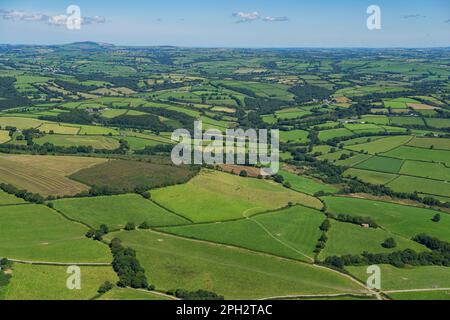 Unvergleichlicher Blick auf Carmarthenshire, West Wales Stockfoto