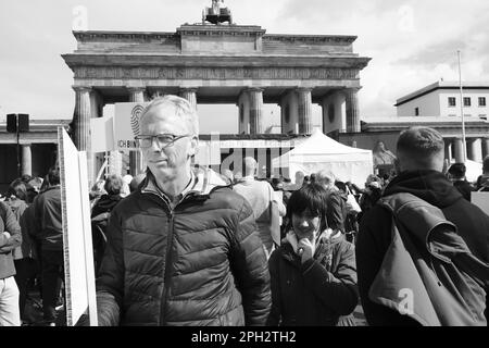 Berlin Brandenburger Tor, Marsch für das Leben. Marsch fürs Leben Stockfoto