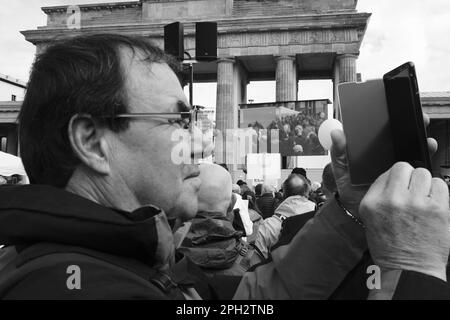 Berlin Brandenburger Tor, Marsch für das Leben. Marsch fürs Leben Stockfoto