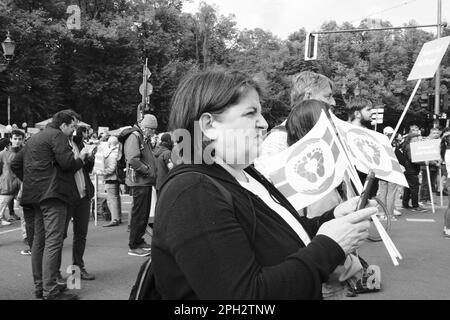 Berlin Brandenburger Tor, Marsch für das Leben. Marsch fürs Leben Stockfoto