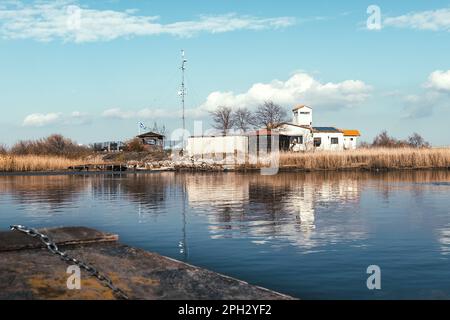 Wichtiger Feuchtgebiet-Nationalpark Delta Evros in Thrakien Griechenland in der Nähe von Feres und Alexandroupolis Stockfoto