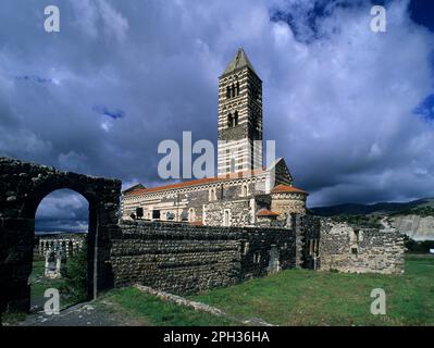 Basilika di Saccargia, Codrongianos. SS, Sardegna, Italien Stockfoto