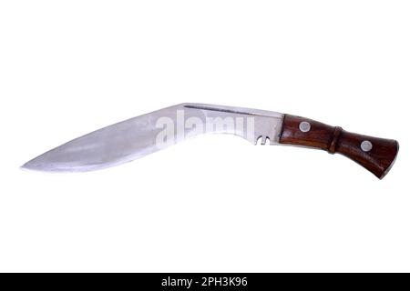 Gurkhas kukri Messer traditionellen Dolch, indisch, sikh isoliert über schwarz Stockfoto