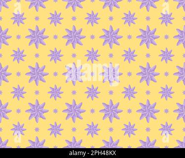 Neues trendiges Blumenmuster Nahtloser Hintergrund, nahtloses Blumenmuster, Tapetenmuster Stockfoto