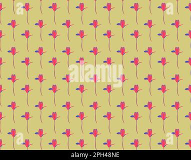 Neues trendiges Blumenmuster Nahtloser Hintergrund, nahtloses Blumenmuster, Tapetenmuster Stockfoto