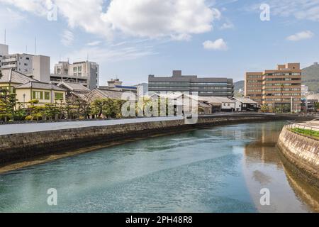 Nagasaki Dejima, eine künstliche Insel in Kyushu, Japan Stockfoto