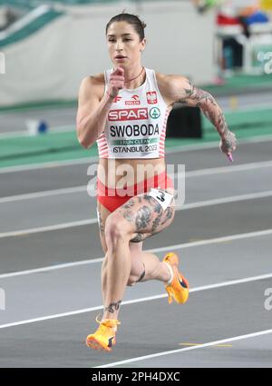 Ewa SWOBODA aus Polen 60m. Halbfinale der Frauen während der Europameisterschaft der Leichtathletik in der Halle 2023 am 4 2023. März in der Atakoy Arena in Istanbul, Türkei – Photo Laurent Lairys / DPPI Stockfoto