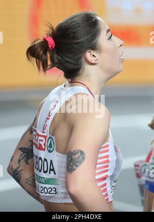 Ewa SWOBODA aus Polen 60m. Halbfinale der Frauen während der Europameisterschaft der Leichtathletik in der Halle 2023 am 4 2023. März in der Atakoy Arena in Istanbul, Türkei – Photo Laurent Lairys / DPPI Stockfoto