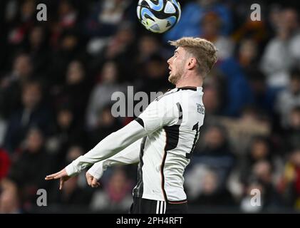 Mainz, Deutschland. 25. März 2023. Fußball: Internationale Spiele, Deutschland - Peru, Mewa Arena. Deutschlands Timo Werner in Aktion. Kredit: Arne Dedert/dpa/Alamy Live News Stockfoto