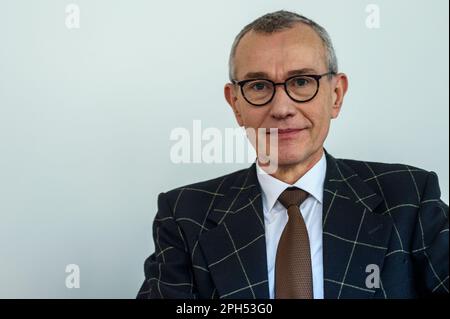 Frank Vandenbroucke est ministre federale de la sante publique Frank Vandenbroucke ist der belgische Bundesgesundheitsminister Stockfoto