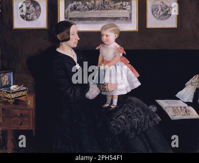 Mrs. James Wyatt Jr. und ihre Tochter Sarah circa 1850 von John Everett Millais Stockfoto