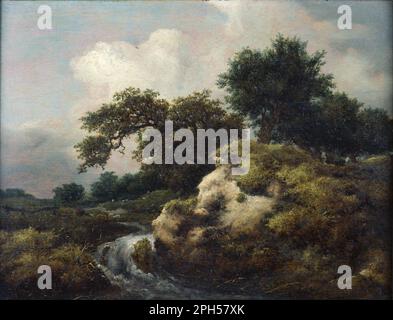 Landschaft mit Düne und kleinem Wasserfall zwischen 1644 und 1682 Uhr von Jacob Isaacksz. Van Ruisdael Stockfoto