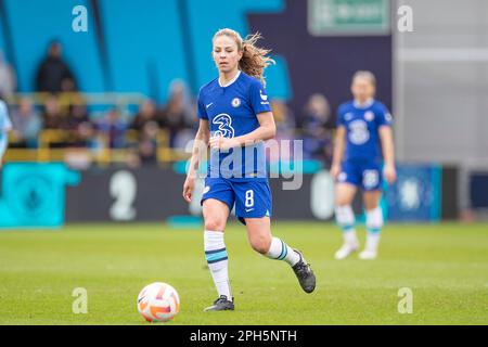 Manchester am Sonntag, den 26. März 2023. Melanie Leupolz #8 von Chelsea F.C. während des Barclays FA Women's Super League-Spiels zwischen Manchester City und Chelsea im Academy Stadium, Manchester, am Sonntag, den 26. März 2023. (Foto: Mike Morese | MI News) Guthaben: MI News & Sport /Alamy Live News Stockfoto