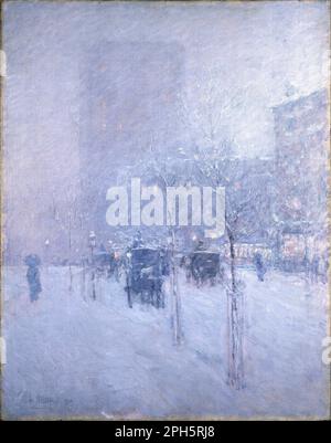 Spätnachmittag, New York, Winter 1900, von Childe Hassam Stockfoto