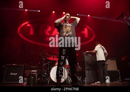 Tobi Duncan vom Müllboot tritt am 22. März 2023 in der O2 Academy Glasgow auf Stockfoto