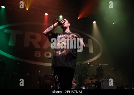 Tobi Duncan vom Müllboot tritt am 22. März 2023 in der O2 Academy Glasgow auf Stockfoto