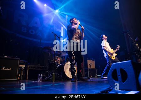 Tobi Duncan vom Müllboot tritt am 22. März 2023 in der O2 Academy Glasgow auf Stockfoto