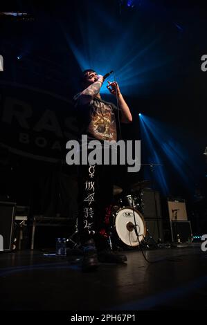Tobi Duncan vom Müllboot tritt am 22. März 2023 in der O2 Academy Glasgow auf Stockfoto