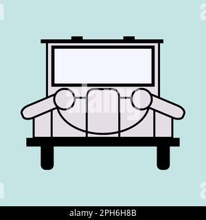 Aristokratisches Retro-Auto. Isoliertes, elegantes Auto des 20s. Jahrhunderts. Vorderansicht. Idee für Aufkleber oder Etikett, Werbemagnet. Logo für Reisen Stock Vektor