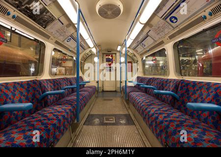 Oldtimer-Personenwagen der Londoner U-Bahn Stockfoto