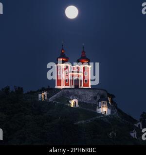 Es ist die wichtigste barocke kalvarien in der Slowakei, die sich in der Stadt Banska Stiavnica befindet Stockfoto