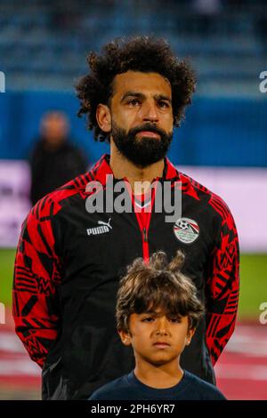 MOHAMED SALAH (C) aus Ägypten während der Qualifikation des Africa Cup of Nations 2023 zwischen Ägypten und Malawi im Cairo International Stadium, Kairo, Ägypten. Stockfoto