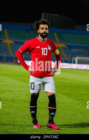 MOHAMED SALAH (C) aus Ägypten während der Qualifikation des Africa Cup of Nations 2023 zwischen Ägypten und Malawi im Cairo International Stadium, Kairo, Ägypten. Stockfoto