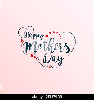 Fröhliche Muttertag-Typographie mit Ornamenten Stock Vektor