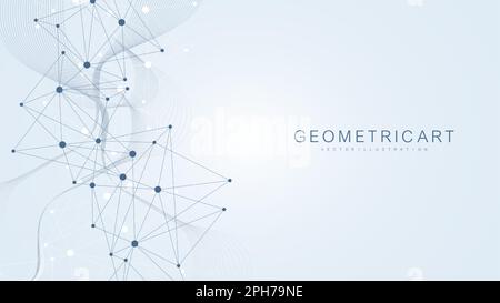 Globale Netzwerkverbindung. Globales Geschäft. Kommunikation über soziale Netzwerke. Internet-Technologie. Vektorgrafik Stock Vektor