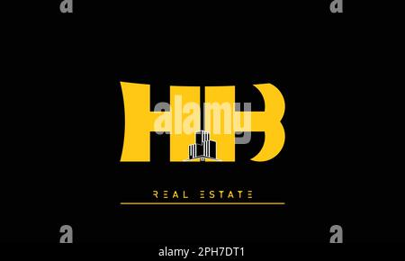 Immobilienbriefe Initialen Monogramm Logo HK , KH Stock Vektor