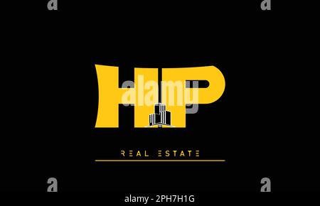 Immobilienbriefe Initialen Monogramm Logo HP, PH Stock Vektor