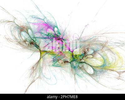 Betreten Sie das bezaubernde Reich der künstlichen Fractals begeben Sie sich auf eine Reise unendlicher Komplexität und entdecken Sie die faszinierende Schönheit von Mathematikdesign Stockfoto