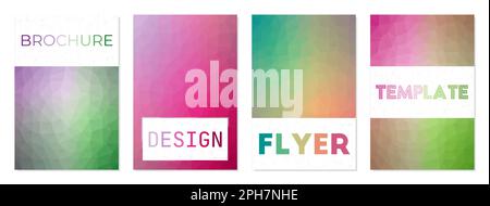 Satz von Abdeckungen im Technologiestil. Kann als Cover, Banner, Flyer, Poster, Visitenkarte, Broschüre. Fesselnde Sammlung geometrischer Hintergründe. Stock Vektor