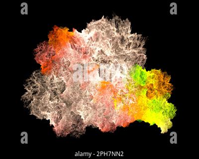 Betreten Sie das bezaubernde Reich der künstlichen Fractals begeben Sie sich auf eine Reise unendlicher Komplexität und entdecken Sie die faszinierende Schönheit von Mathematikdesign Stockfoto
