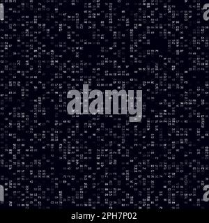 Technologischer Hintergrund. Weißer Hintergrund für dünn besiedelte Hexadezimalpaare. Nahtloses Muster in großer Größe. Klassische Vektorillustration. Stock Vektor