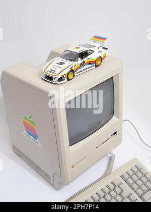 apple-Computer macintosh plus porsche 935 K3 Stockfoto