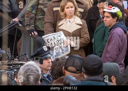 New York, Usa. 26. März 2023. NEW YORK, NEW YORK - 26. MÄRZ: Allgemeiner Überblick über das Filmset "Joker: Folie a Deux" vom New York County Supreme Court am 26. März 2023 in New York City. Kredit: Ron Adar/Alamy Live News Stockfoto