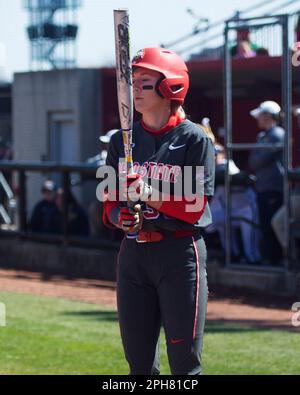 Columbus, Ohio, USA. 26. März 2023. Ohio State Buckeyes ist der Außenfeldspieler Jaycee Ruberti (37), der in seinem Spiel in Columbus, Ohio, gegen die Michigan Wolverines antritt. Brent Clark/CSM/Alamy Live News Stockfoto