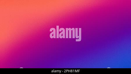 Orange Lila Pink Magenta Blau lebendiger körniger verlaufender Hintergrund, abstraktes, verschwommenes Farbdoppler-Poster-Design Stockfoto