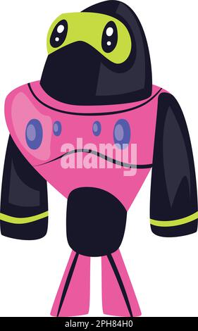 Flaches, farbiges Roboterdesign Stock Vektor