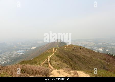 Wandern im Lam Tsuen Country Park in den New Territories in Hong Kong. Stockfoto