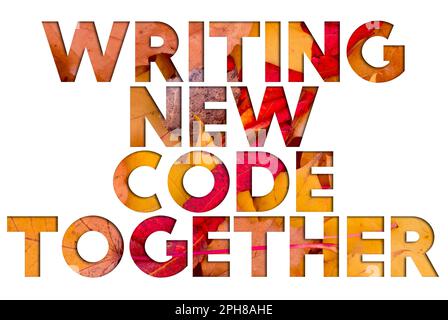 Herbstlaub, Objekte, die neuen Code zusammen schreiben. Natürliche Muster, Farbdesign. Stockfoto