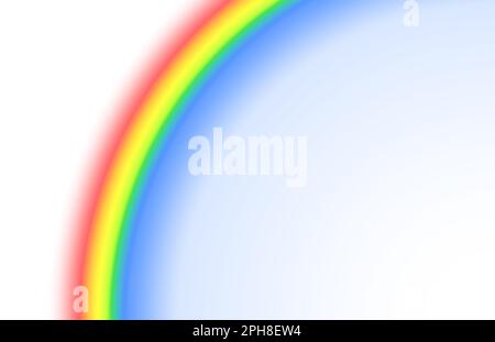 Computergeneriertes Regenbogenbild isoliert auf weißem Hintergrund. Stockfoto