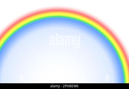 Computergeneriertes Regenbogenbild isoliert auf weißem Hintergrund. Stockfoto