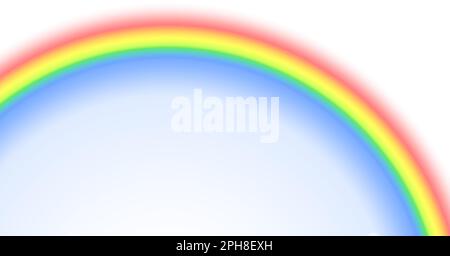 Computergeneriertes Regenbogenbild isoliert auf weißem Hintergrund. Stockfoto