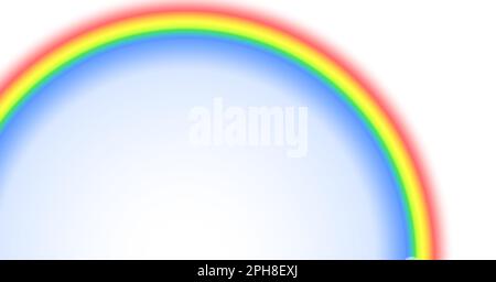 Computergeneriertes Regenbogenbild isoliert auf weißem Hintergrund. Stockfoto