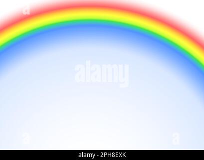 Computergeneriertes Regenbogenbild isoliert auf weißem Hintergrund. Stockfoto